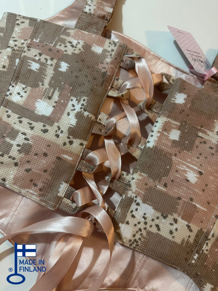 Abstract &amp; Dusk Pink - Reversible Corset Top - Sample Sale — made in Finland — view 3