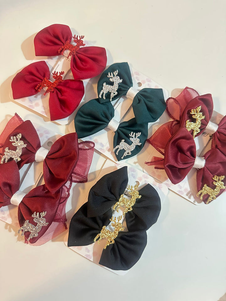 Amelia - Bow Hairclip Pair — handmade hair accessory by PopJoy, Helsinki