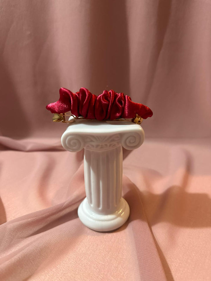 Arabella - Ruffled Barrette Hair Clip — handmade hair accessory by PopJoy, Helsinki