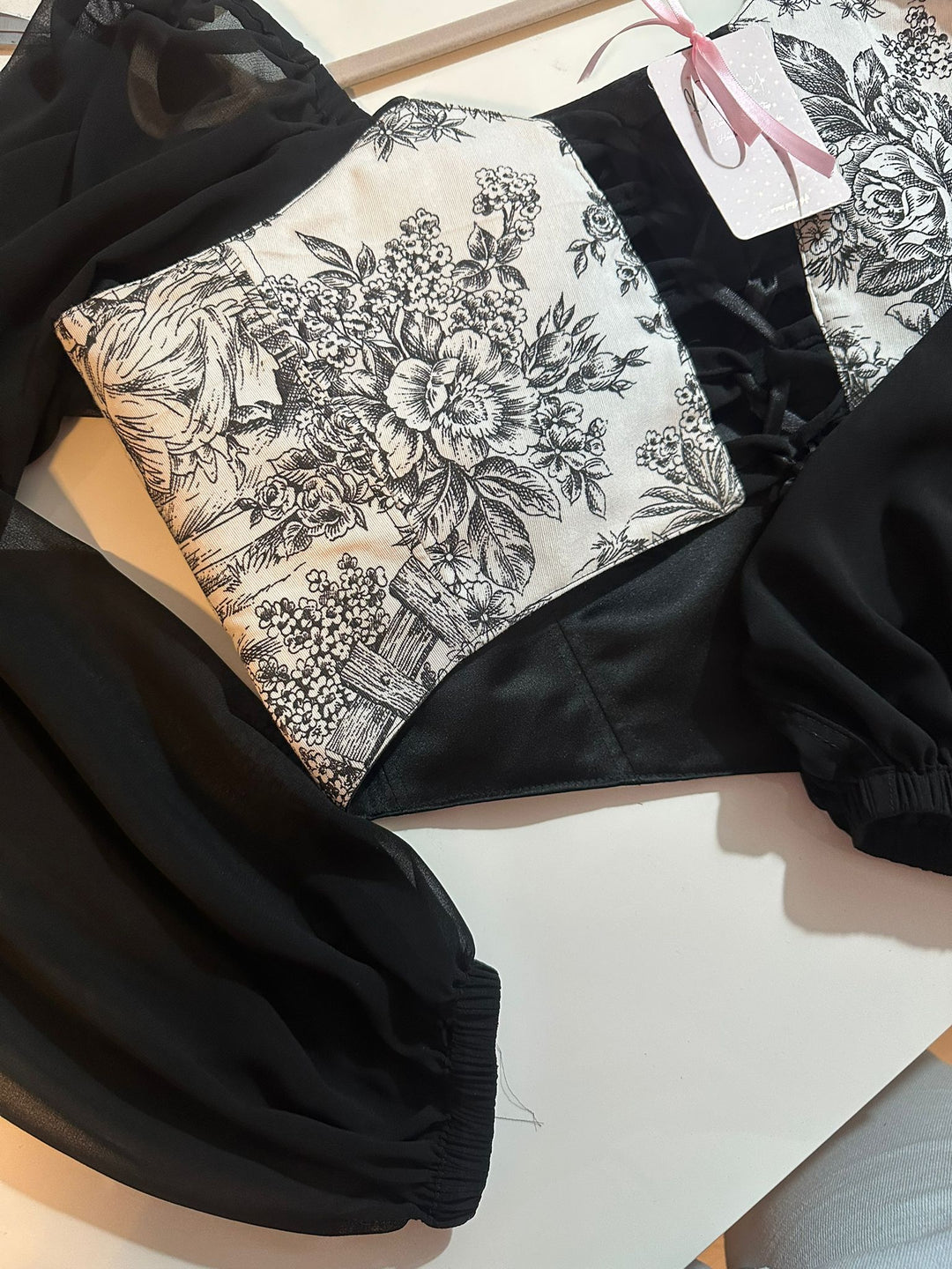 Black Jolie - Reversible Corset Top — reversible corset top handmade in Helsinki by PopJoy