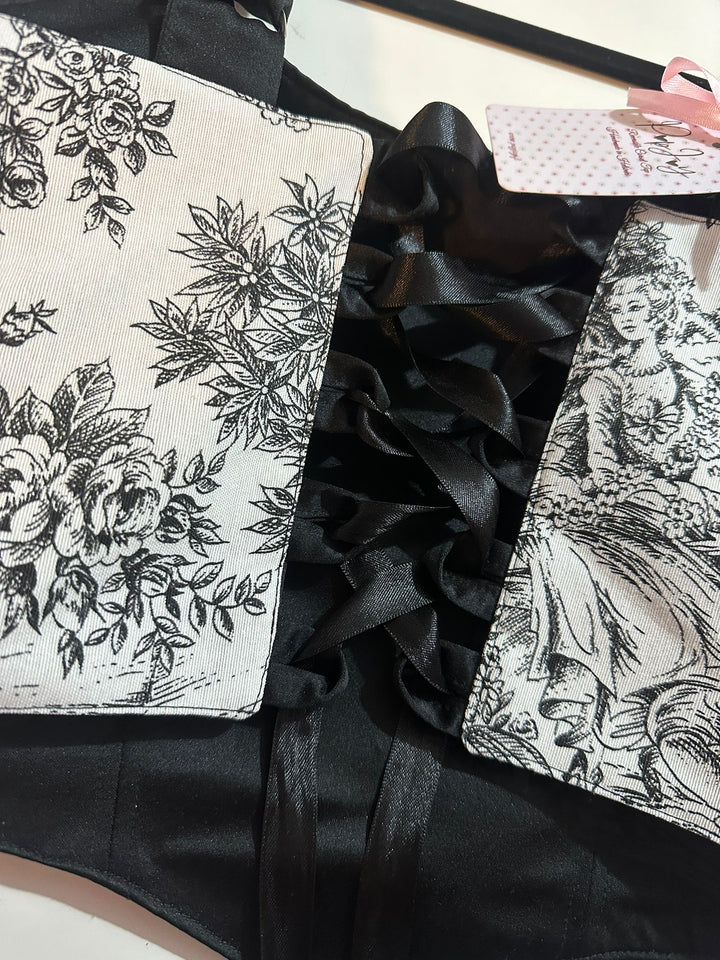 Black Jolie - Reversible Corset Top — reversible corset top handmade in Helsinki by PopJoy