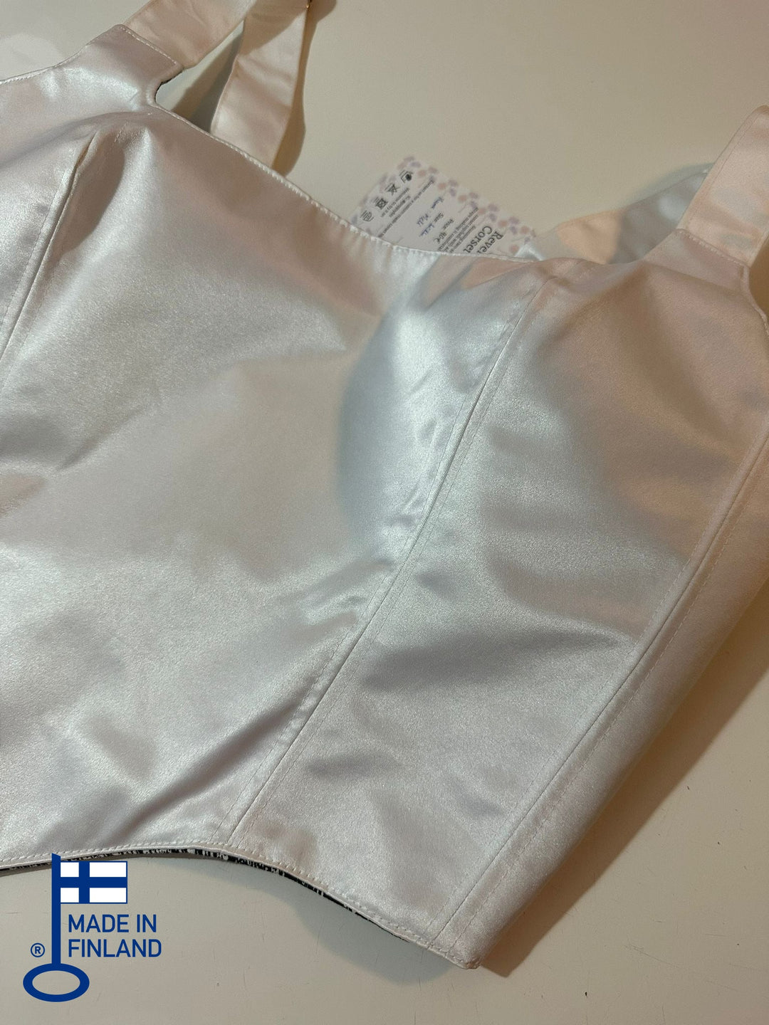 Black &amp; White (Scratch pattern) - Reversible Corset Top - Sample Sale — made in Finland — view 2