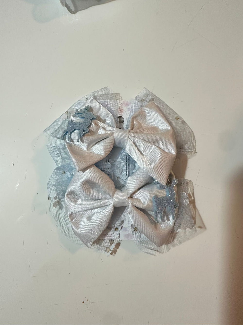 Blue Set - Pair Bow Clip — handmade hair accessory by PopJoy, Helsinki