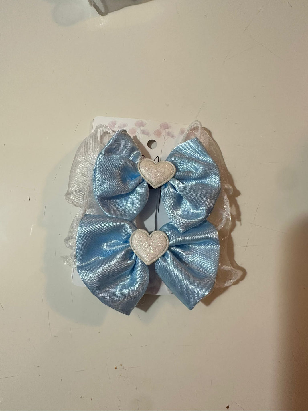 Blue Set - Pair Bow Clip — handmade hair accessory by PopJoy, Helsinki