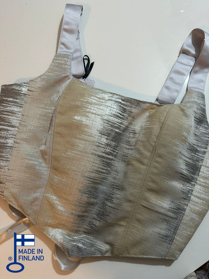 Brushed Silver - Reversible Corset Top - Sample Sale - XL-XXL — made in Finland — view 1