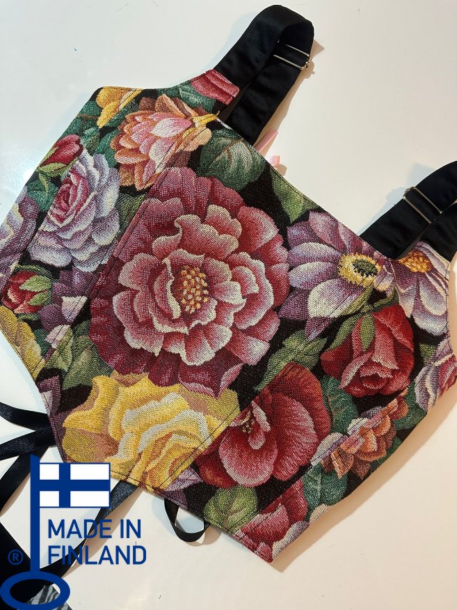 Black Carnation - Reversible Corset Top — reversible corset top handmade in Helsinki by PopJoy
