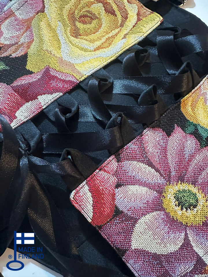 Black Carnation - Reversible Corset Top (Made-to-Order) — made in Finland — view 2
