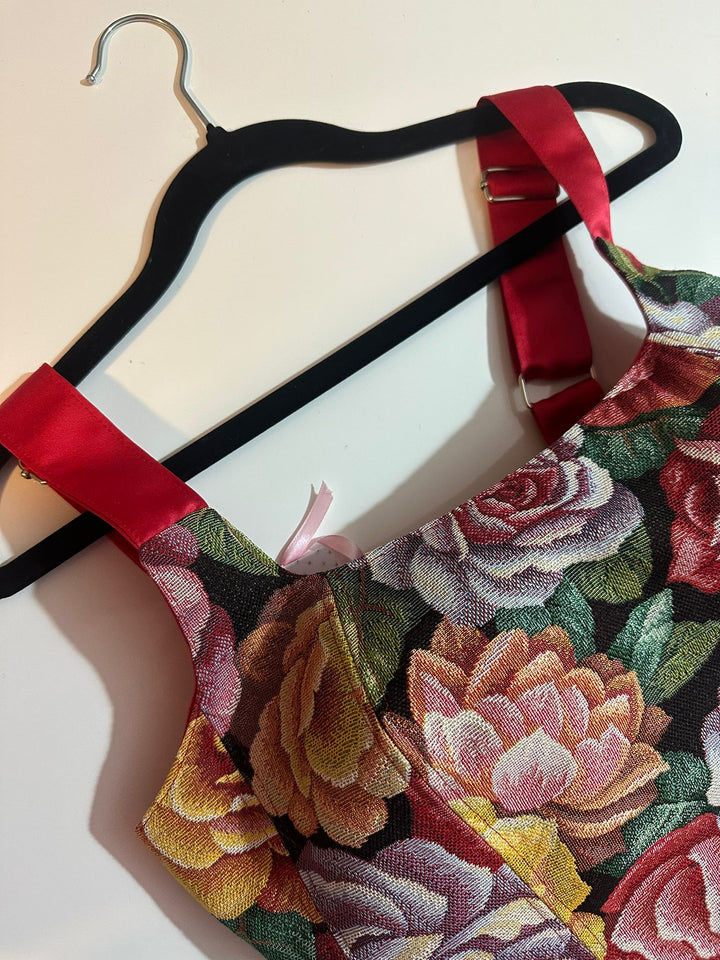 Red Carnation - Reversible Corset Top — reversible corset top handmade in Helsinki by PopJoy