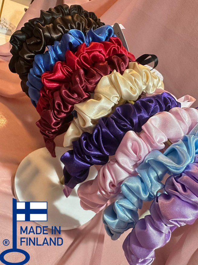Cecilia - Thin Scrunchy Headband — handmade hair accessory by PopJoy, Helsinki