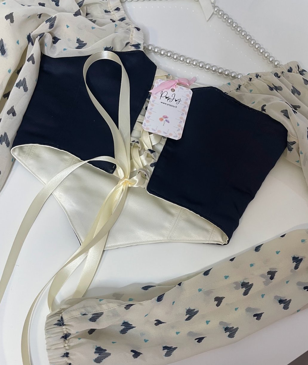 Claire - Reversible Corset Top — reversible corset top handmade in Helsinki by PopJoy