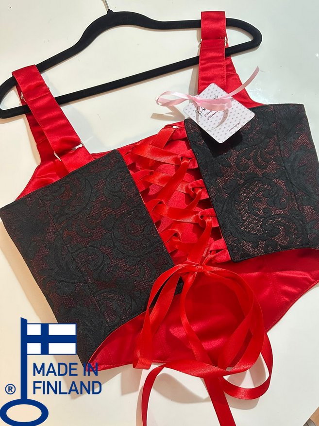 Crimson - Reversible Corset Top — reversible corset top handmade in Helsinki by PopJoy