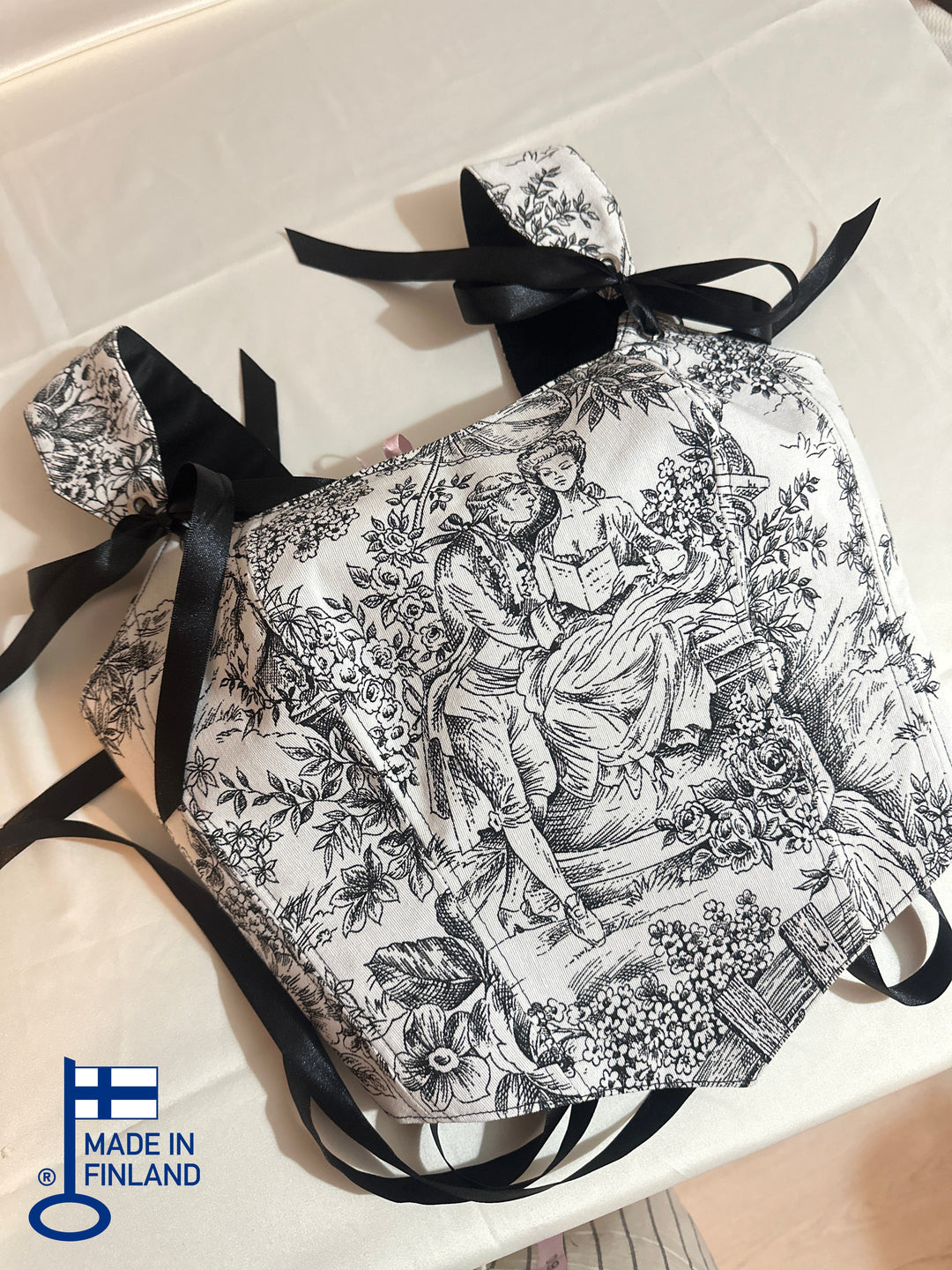 Black Jolie - Removable Straps - Reversible corset Top (Made to Order) — made in Finland — view 2