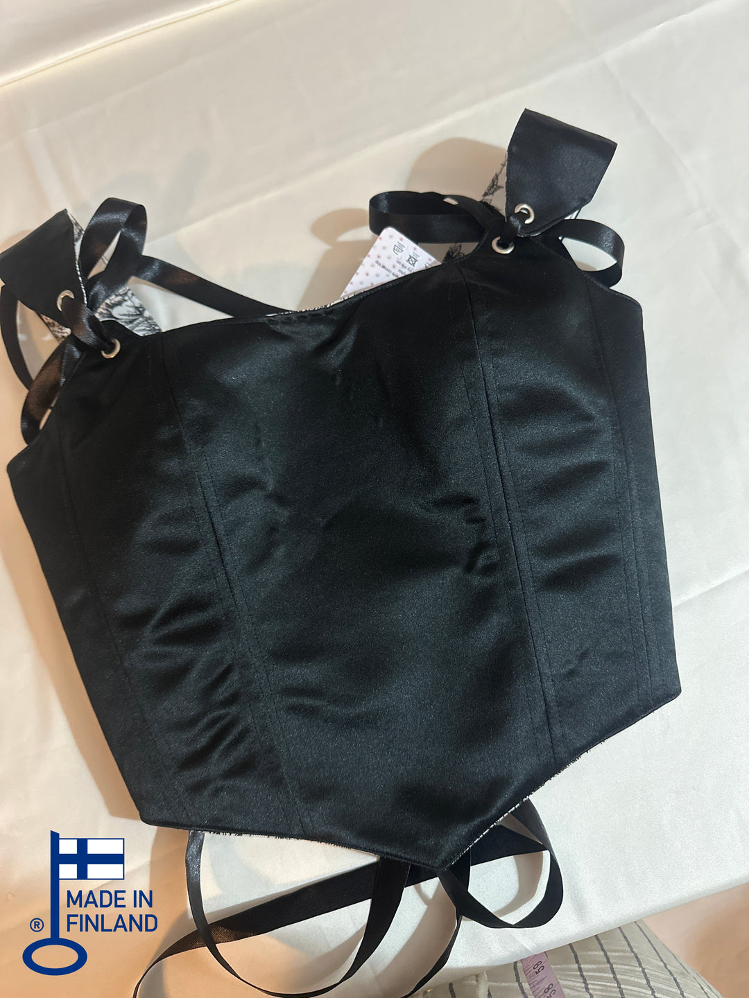 Black Jolie - Removable Straps - Reversible corset Top (Made to Order) — made in Finland — view 5