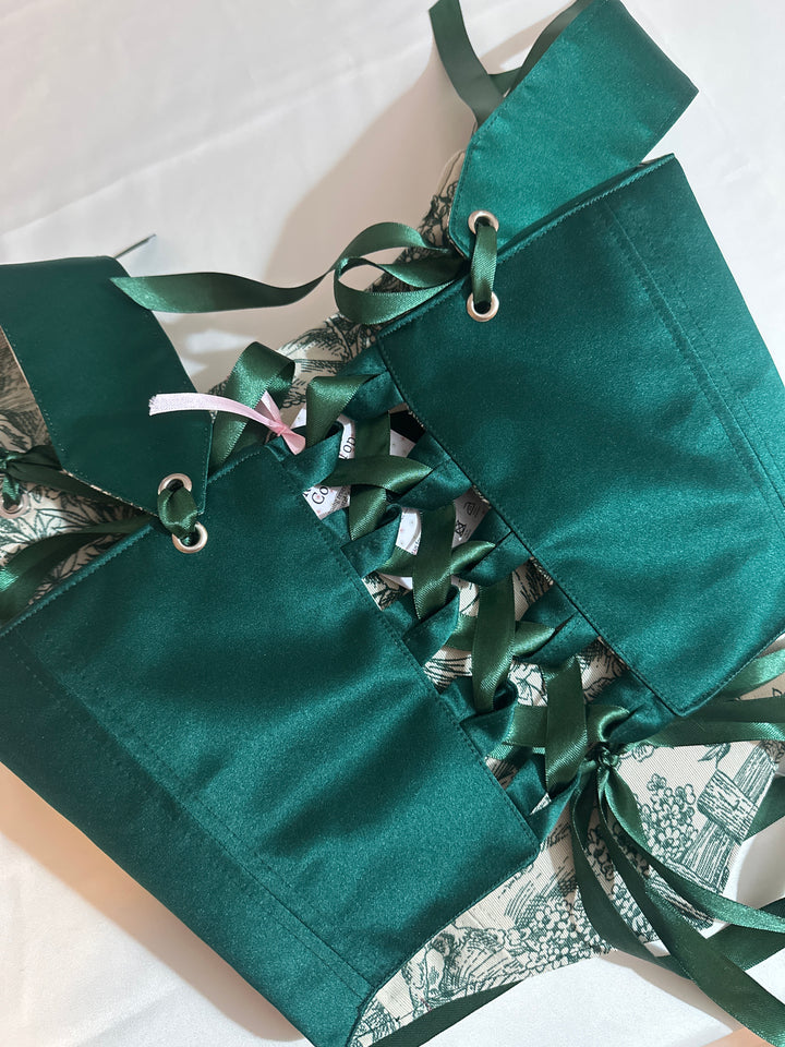 Emerald Jolie - Removable Straps - Reversible Corset Top (Made to Order) — made in Finland