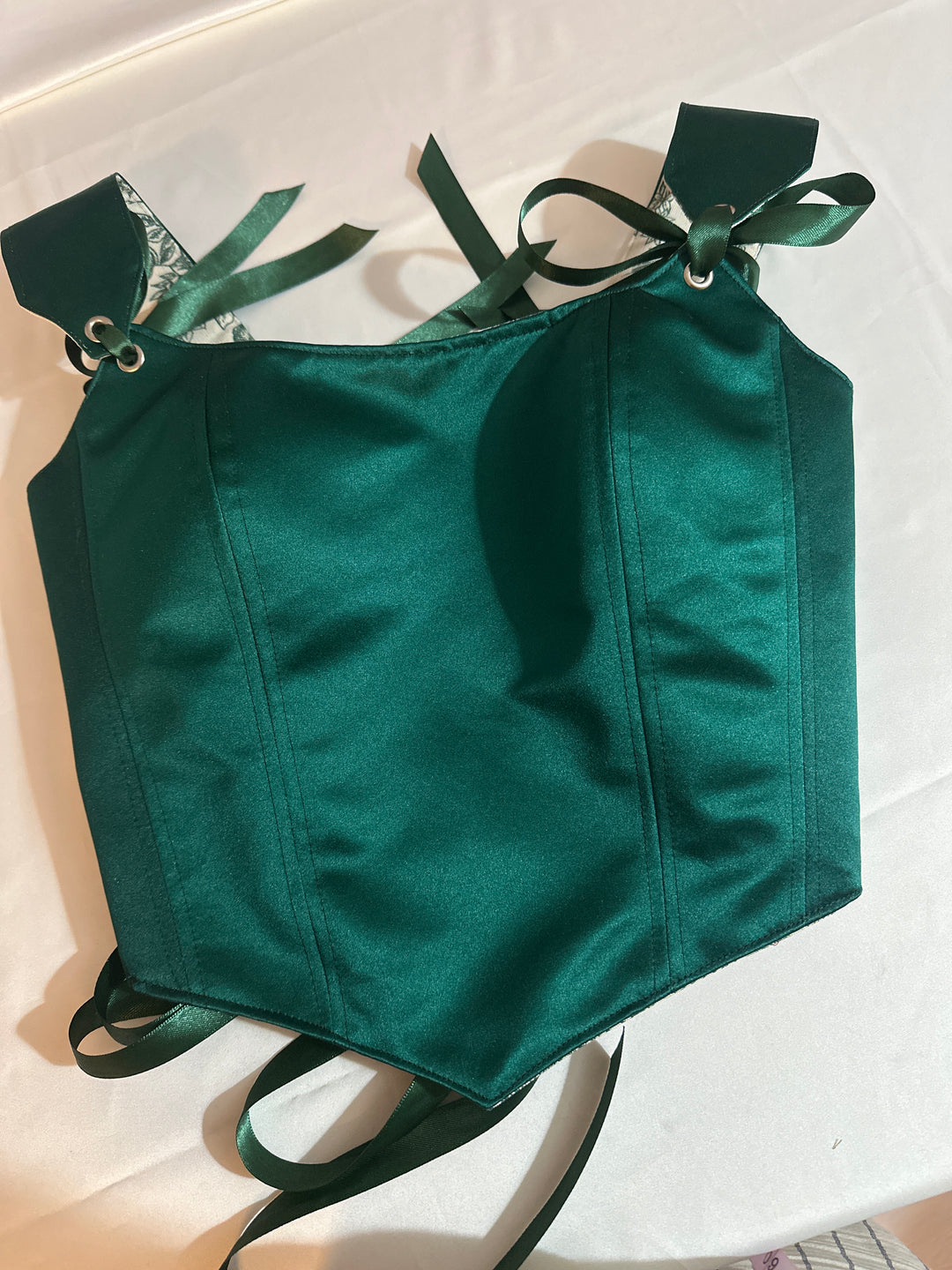 Emerald Jolie - Removable Straps - Reversible Corset Top (Made to Order) — made in Finland