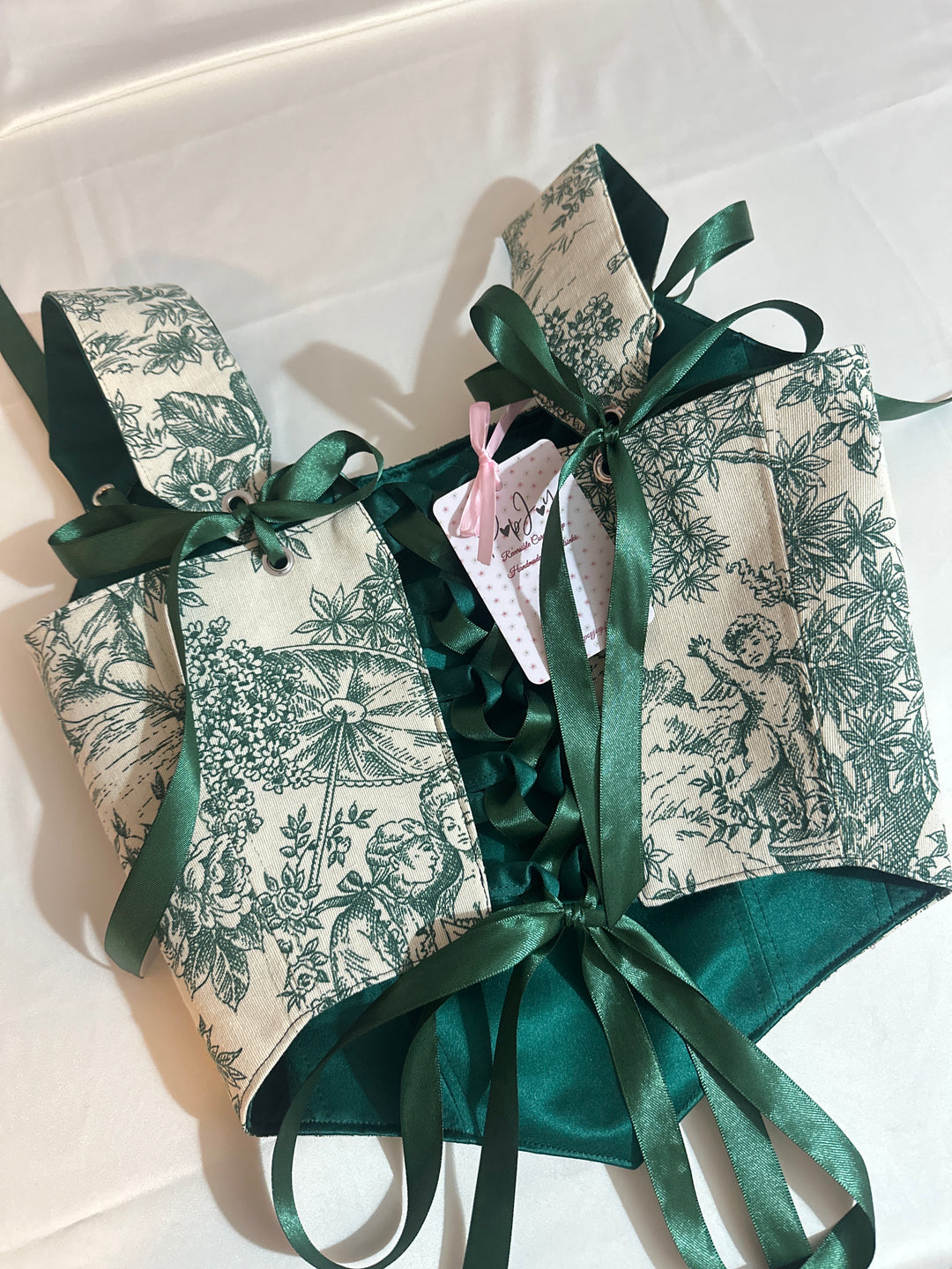Emerald Jolie - Removable Straps - Reversible Corset Top (Made to Order) — made in Finland
