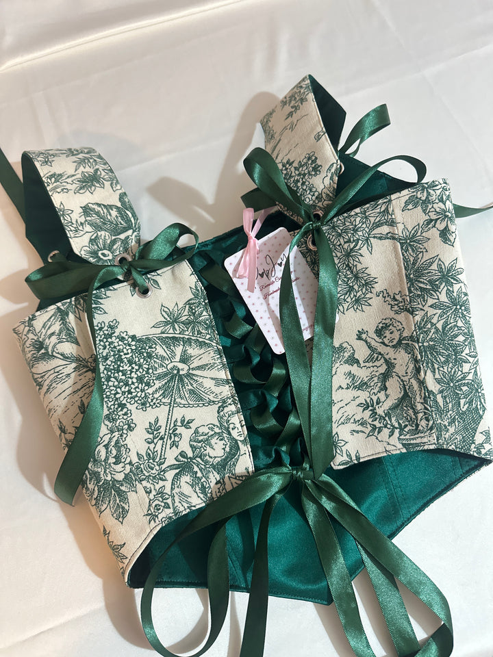Emerald Jolie - Removable Straps - Reversible Corset Top (Made to Order) — made in Finland
