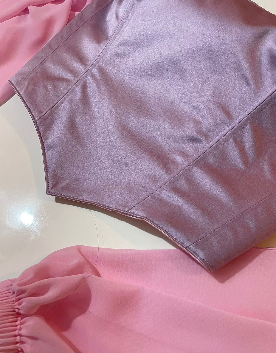 Lilacs - Reversible Corset Top — reversible corset top handmade in Helsinki by PopJoy
