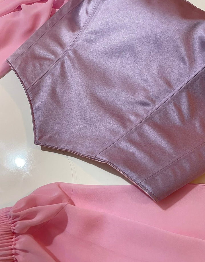 Lilacs - Reversible Corset Top — reversible corset top handmade in Helsinki by PopJoy