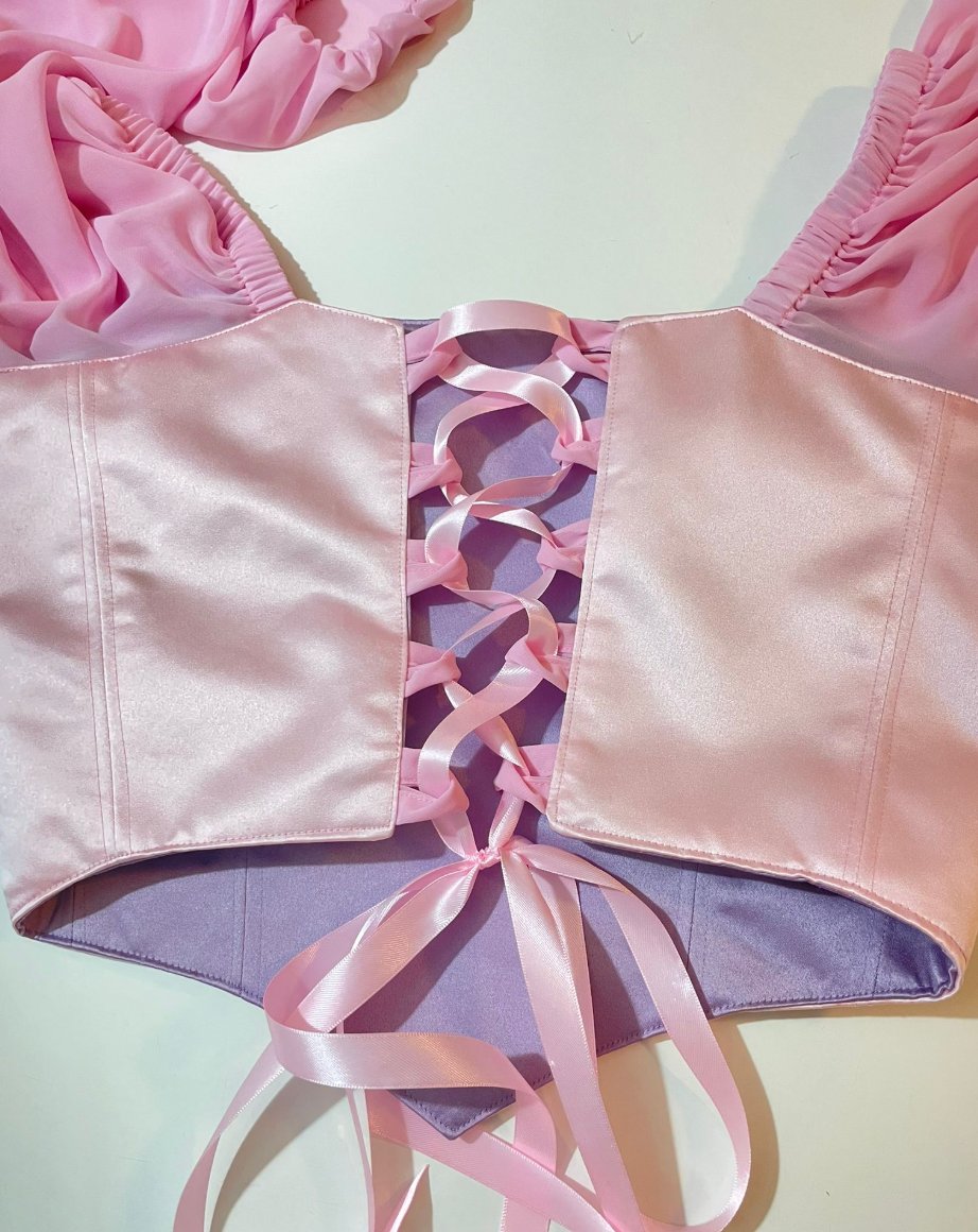 Lilacs - Reversible Corset Top — reversible corset top handmade in Helsinki by PopJoy