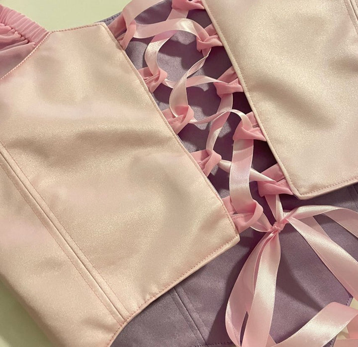 Lilacs - Reversible Corset Top — reversible corset top handmade in Helsinki by PopJoy