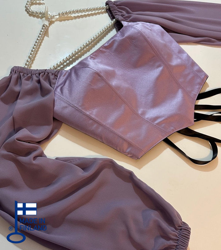 Loli - Reversible Corset Top - Long Sleeves (Ready for Shipping) — made in Finland — view 5