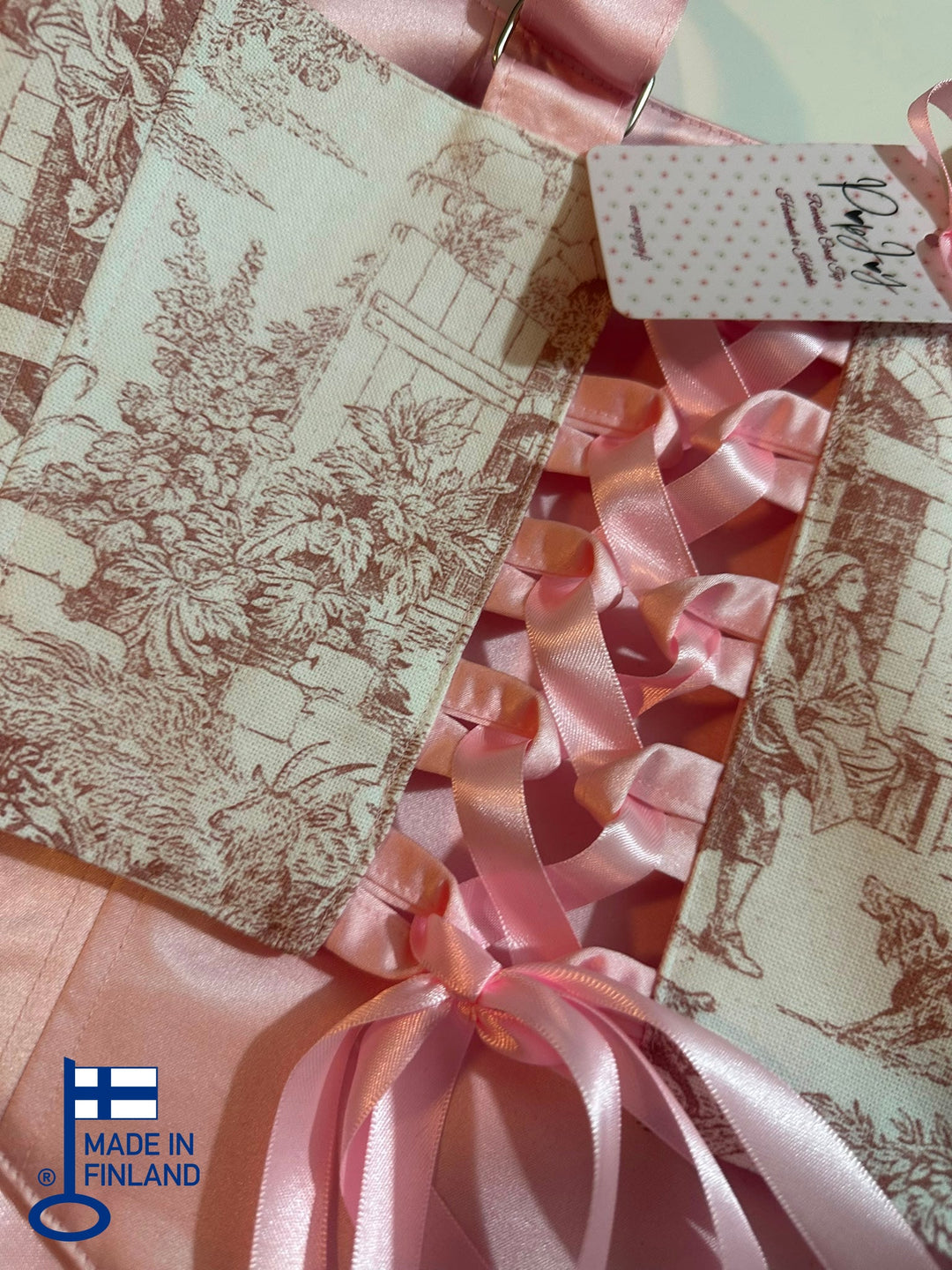 Pink Jolie - Reversible Corset Top - (Ready for Shipping) — made in Finland — view 1