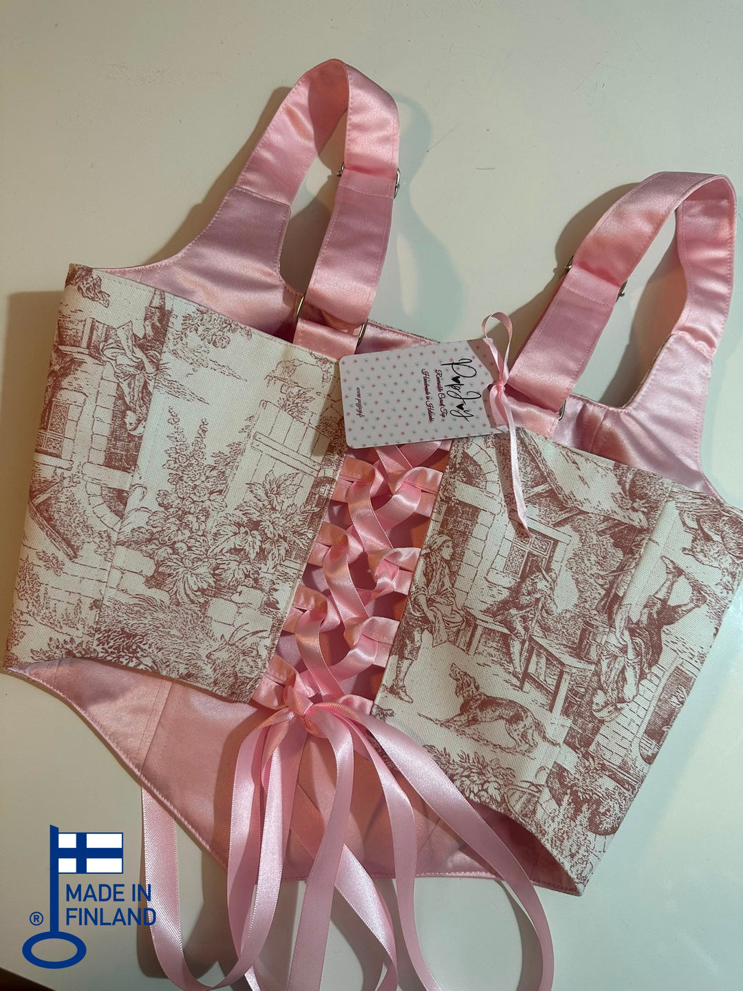 Pink Jolie - Reversible Corset Top - (Ready for Shipping) — made in Finland — view 2
