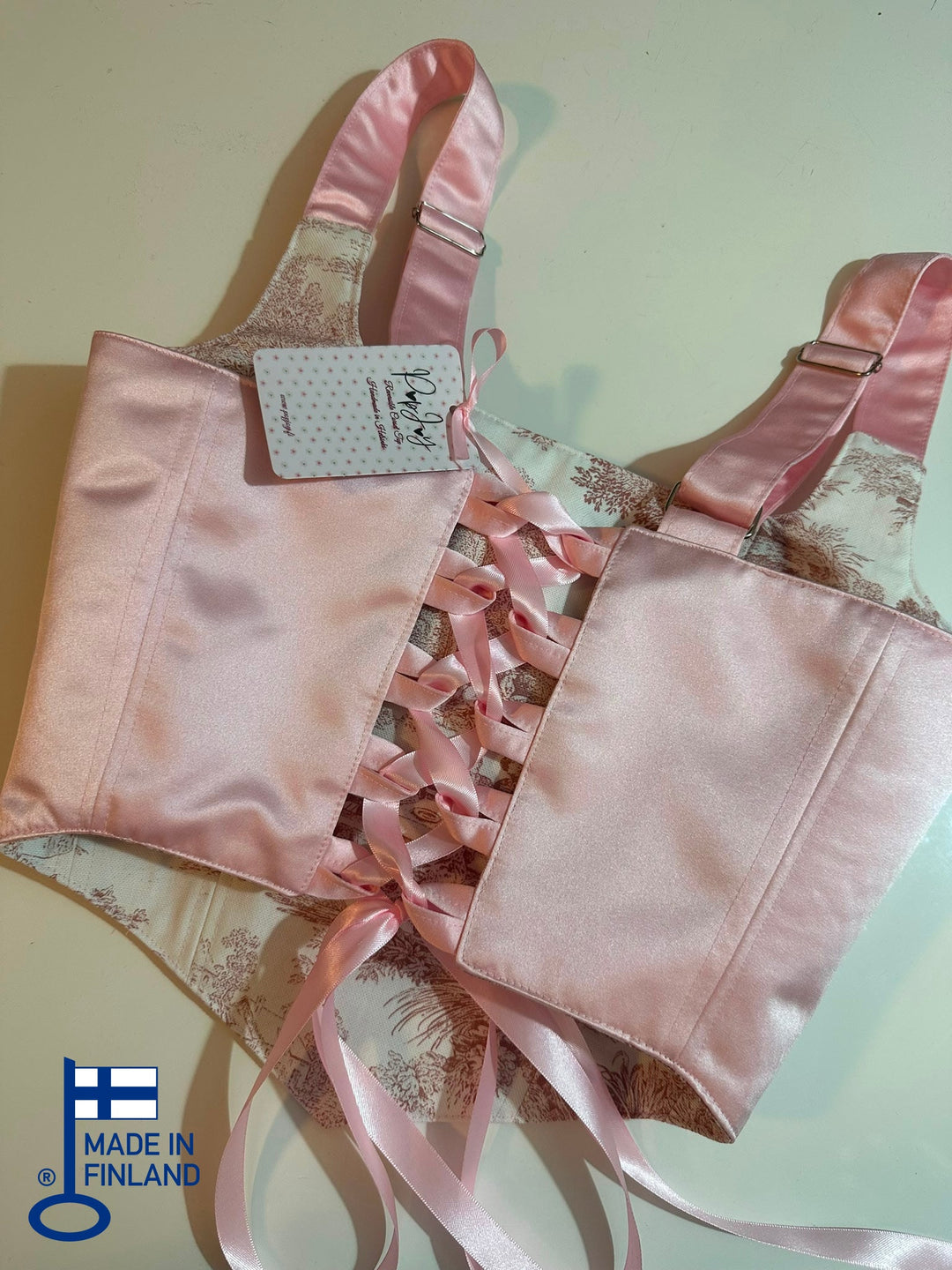 Pink Jolie - Reversible Corset Top - (Ready for Shipping) — made in Finland — view 5