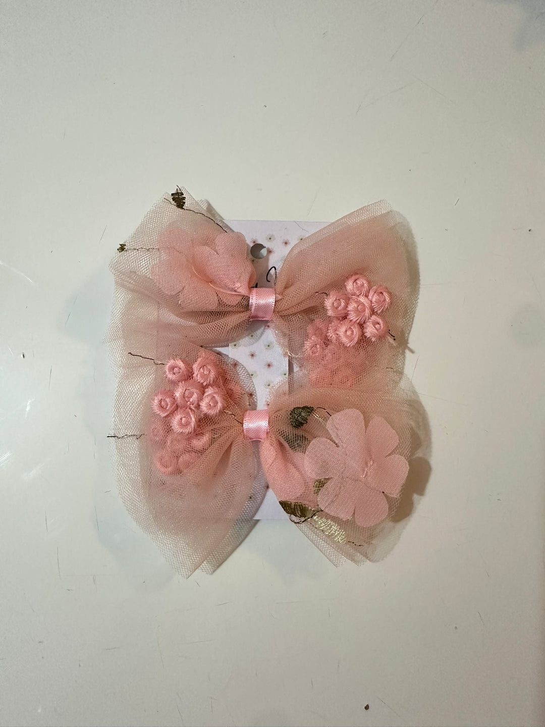 Pink Set - Pair Bow Clip — handmade hair accessory by PopJoy, Helsinki