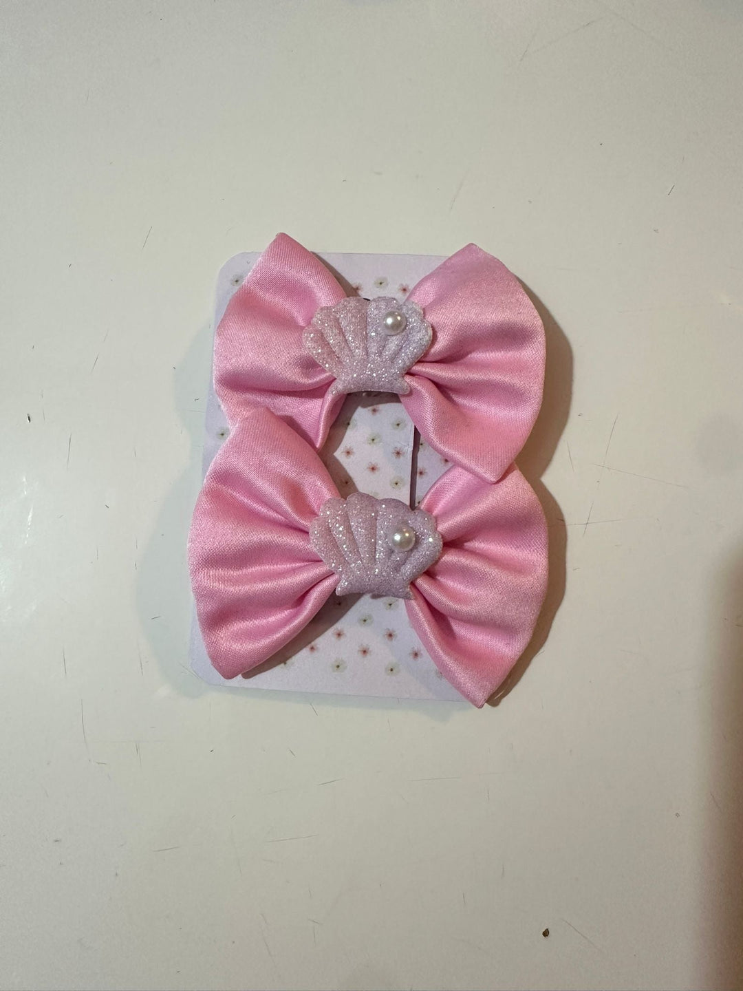 Pink Set - Pair Bow Clip — handmade hair accessory by PopJoy, Helsinki