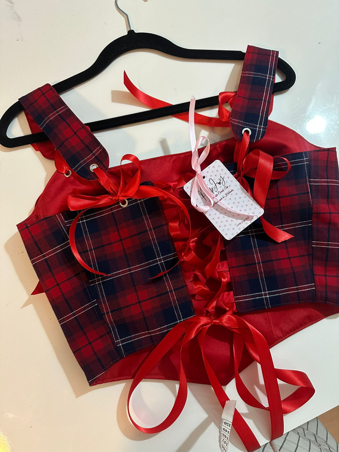 Plaid - Reversible Corset Top — reversible corset top handmade in Helsinki by PopJoy