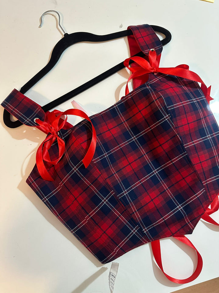 Plaid - Reversible Corset Top — reversible corset top handmade in Helsinki by PopJoy