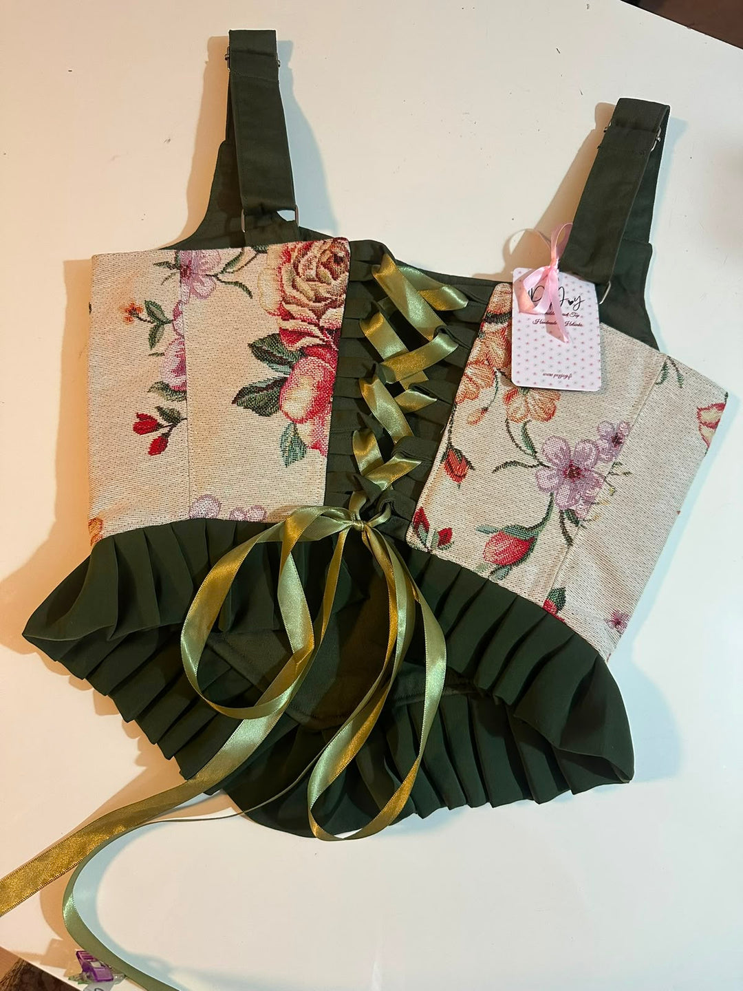 Ruffled Quanya - reversible corset top handmade in Helsinki (view 1)