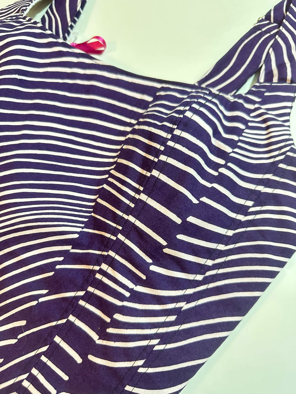 Purple & White Stripes - Reversible Corset Top- S-M — reversible corset top handmade in Helsinki by PopJoy