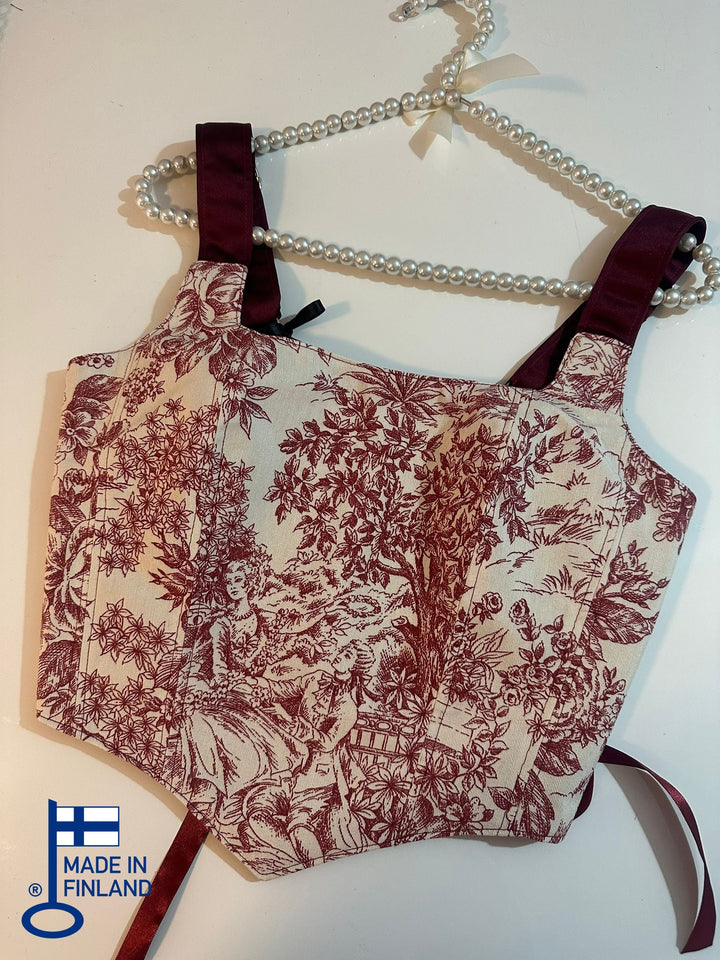 Red Jolie - Reversible Corset Top (Made-to-Order) — made in Finland — view 1