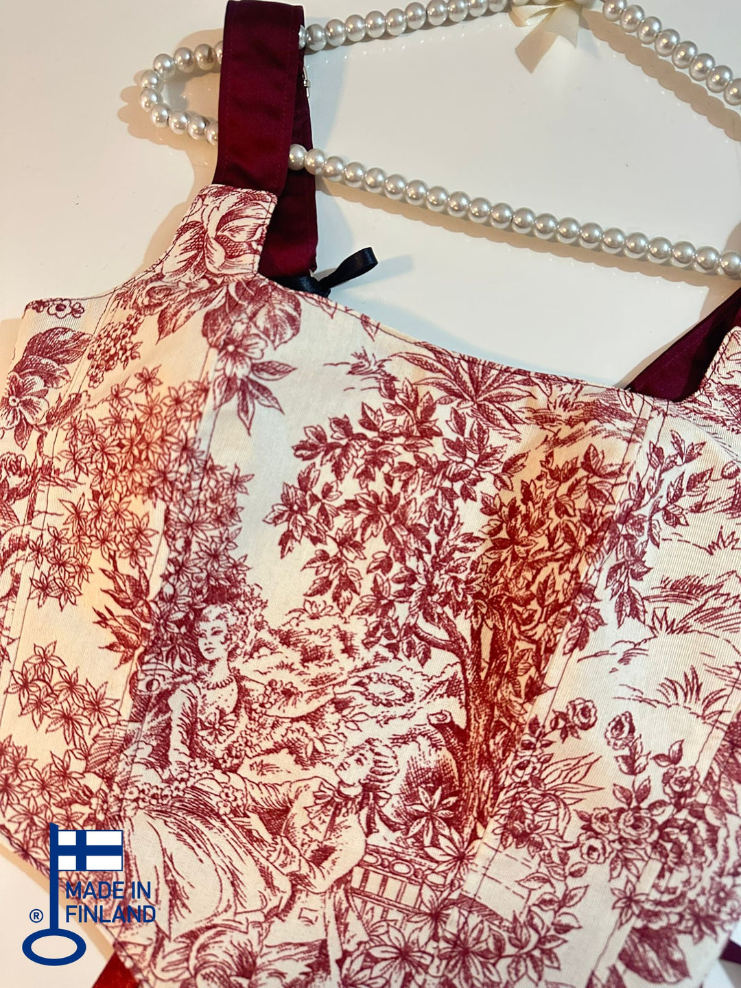 Red Jolie - Reversible Corset Top (Made-to-Order) — made in Finland — view 2