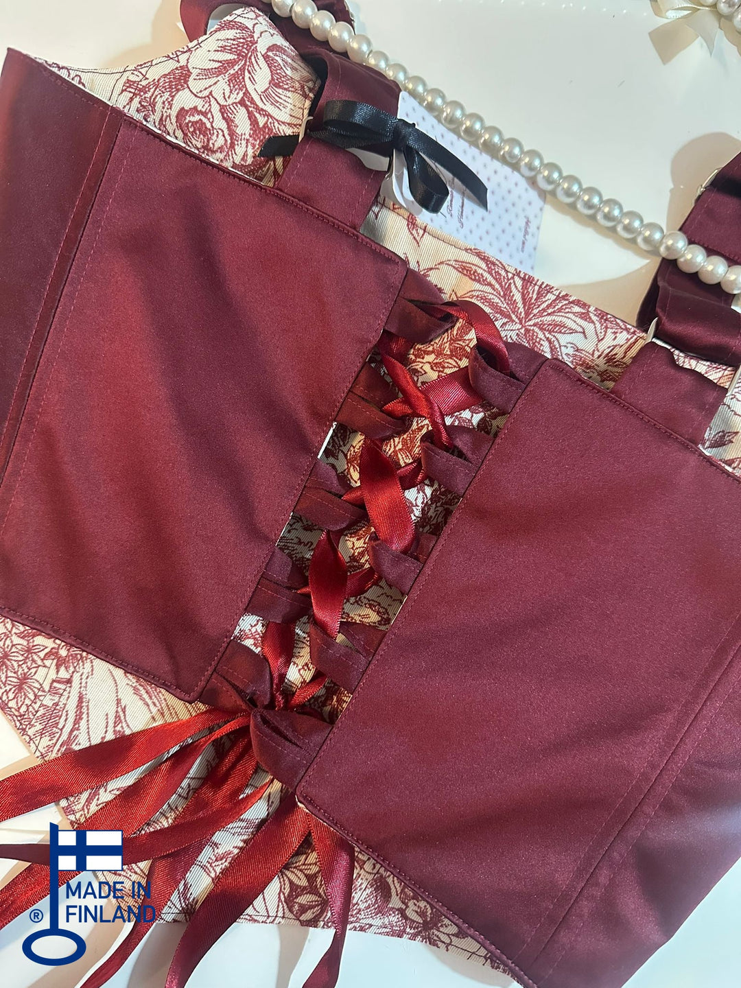 Red Jolie - Reversible Corset Top (Made-to-Order) — made in Finland — view 4