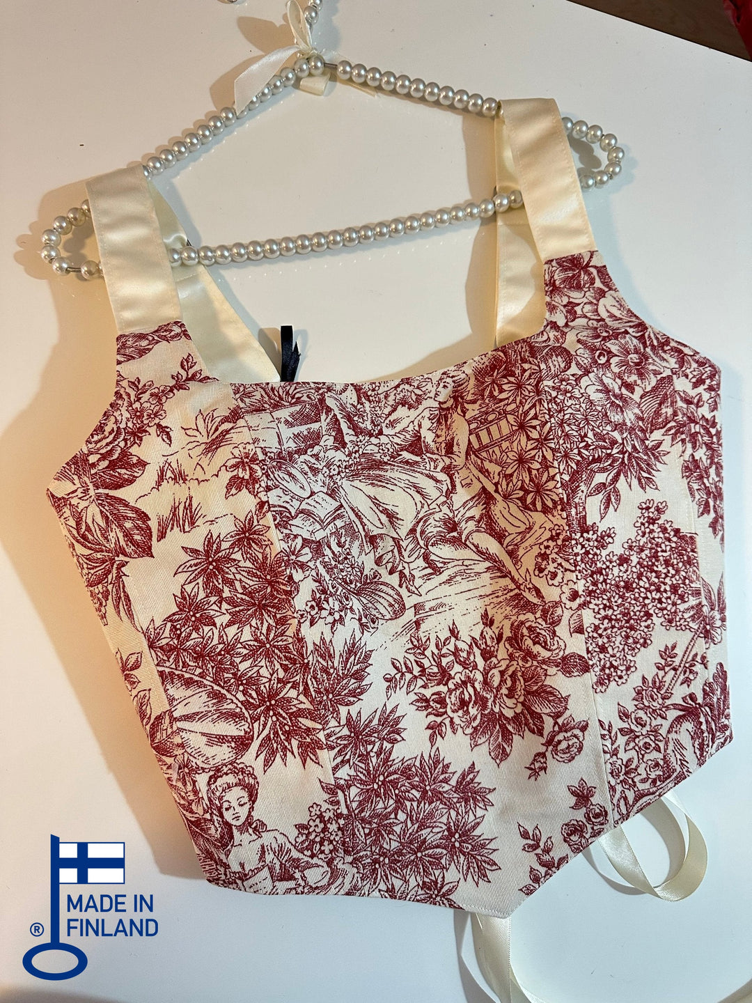 Red Jolie - Reversible Corset Top (Made-to-Order) — made in Finland — view 6