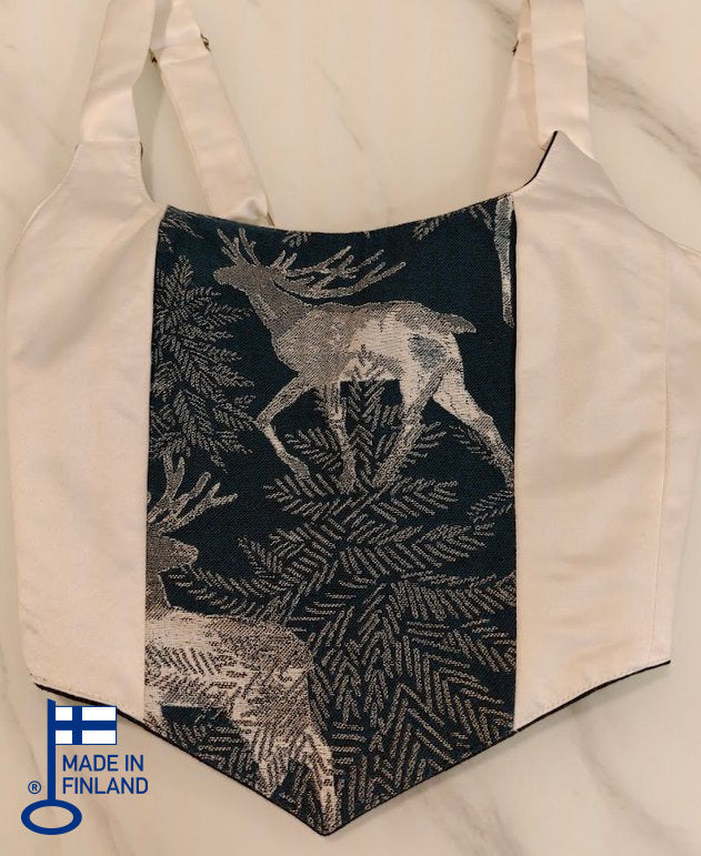 White &amp; Gray - Reversible Corset Top - Sample Sale — made in Finland — view 1
