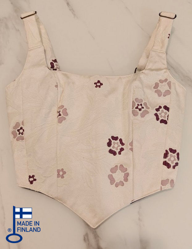 Beige &amp; Purple Reversible Corset Top - Sample Sale — made in Finland — view 1