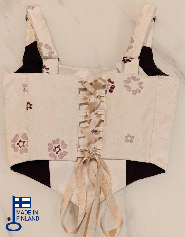 Beige &amp; Purple Reversible Corset Top - Sample Sale — made in Finland — view 2