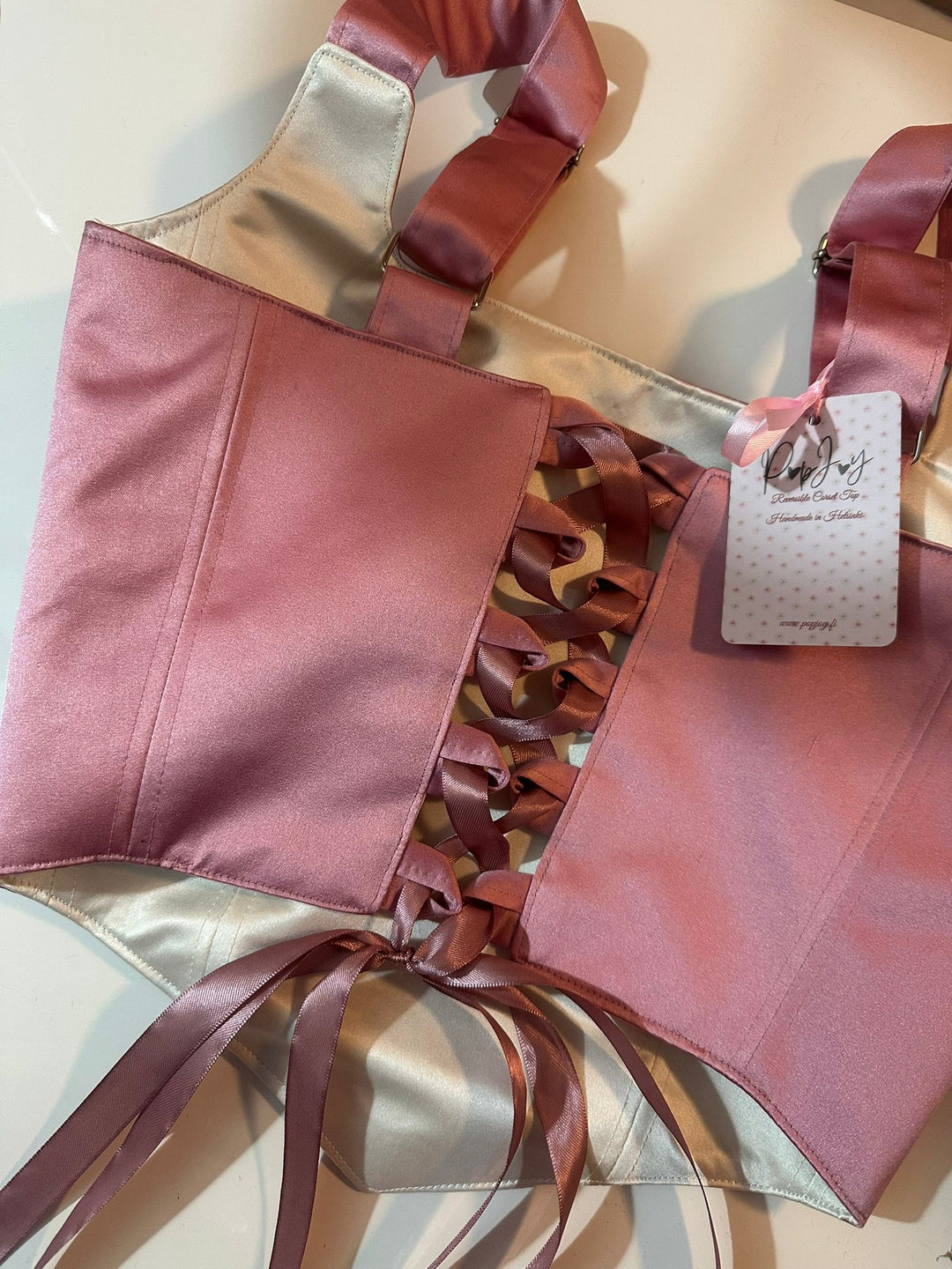 Rosa - Reversible Corset Top — reversible corset top handmade in Helsinki by PopJoy