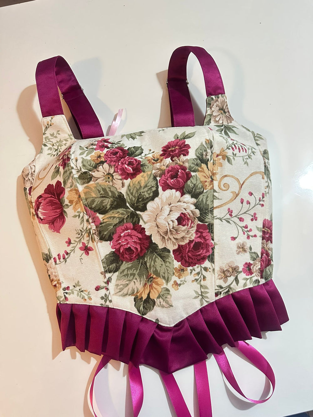 Ruffled Galadriel - Reversible Corset Top — reversible corset top handmade in Helsinki by PopJoy