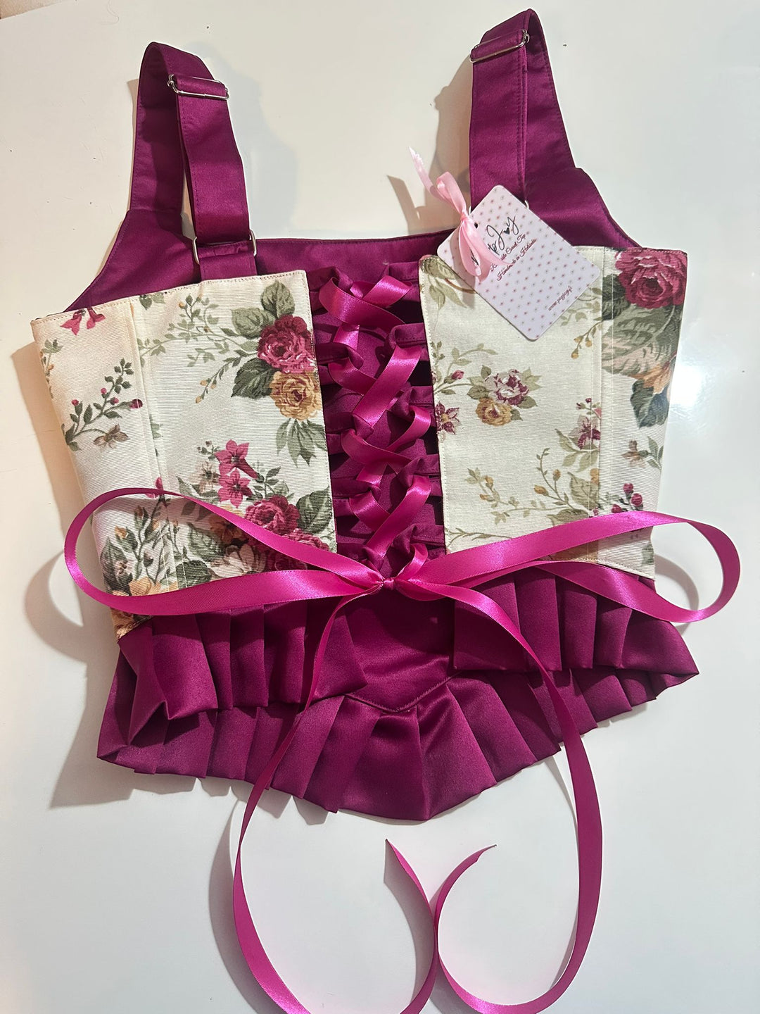 Ruffled Galadriel - Reversible Corset Top — reversible corset top handmade in Helsinki by PopJoy