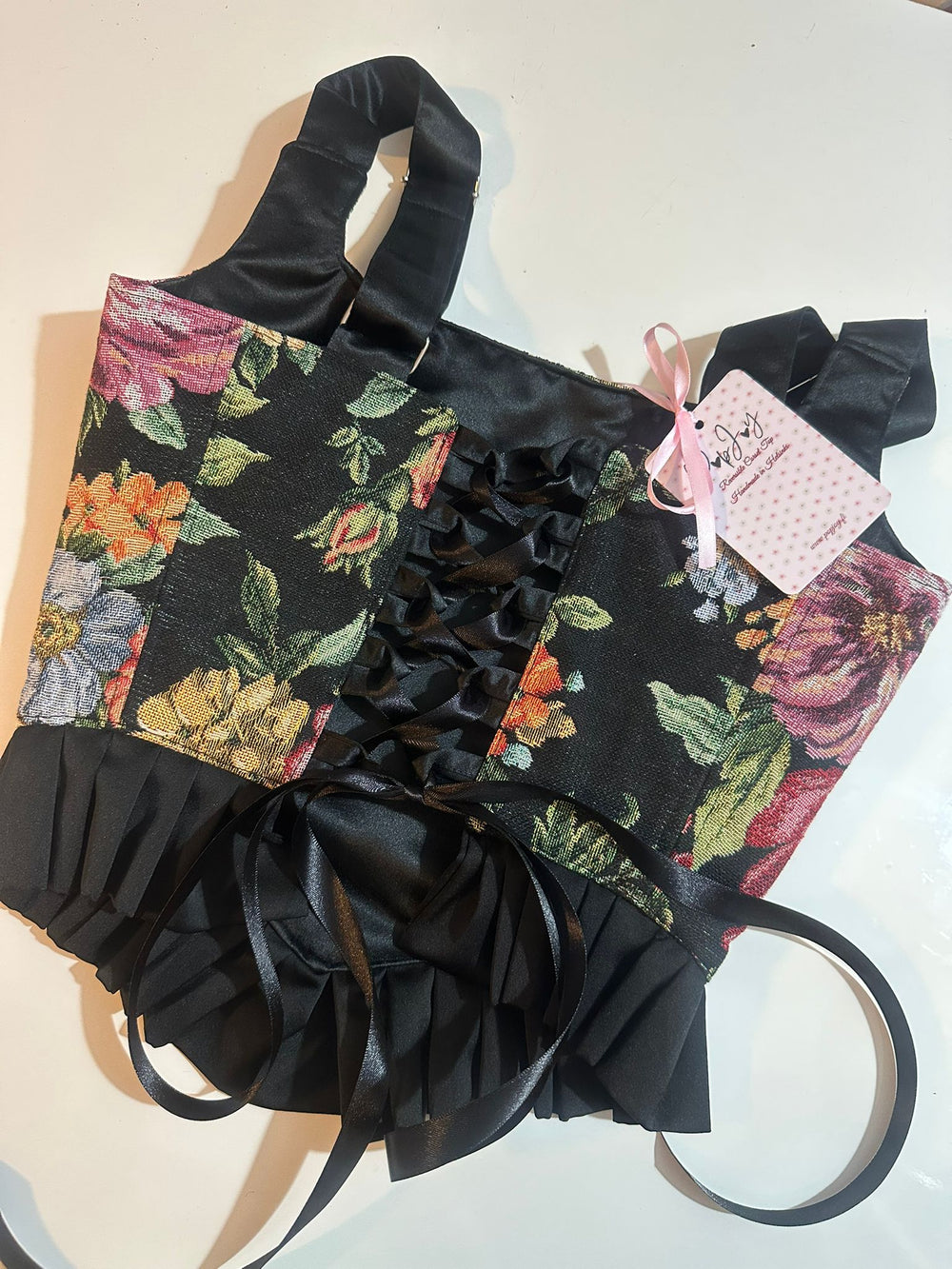 Ruffled Malefic - Reversible Corset Top — reversible corset top handmade in Helsinki by PopJoy