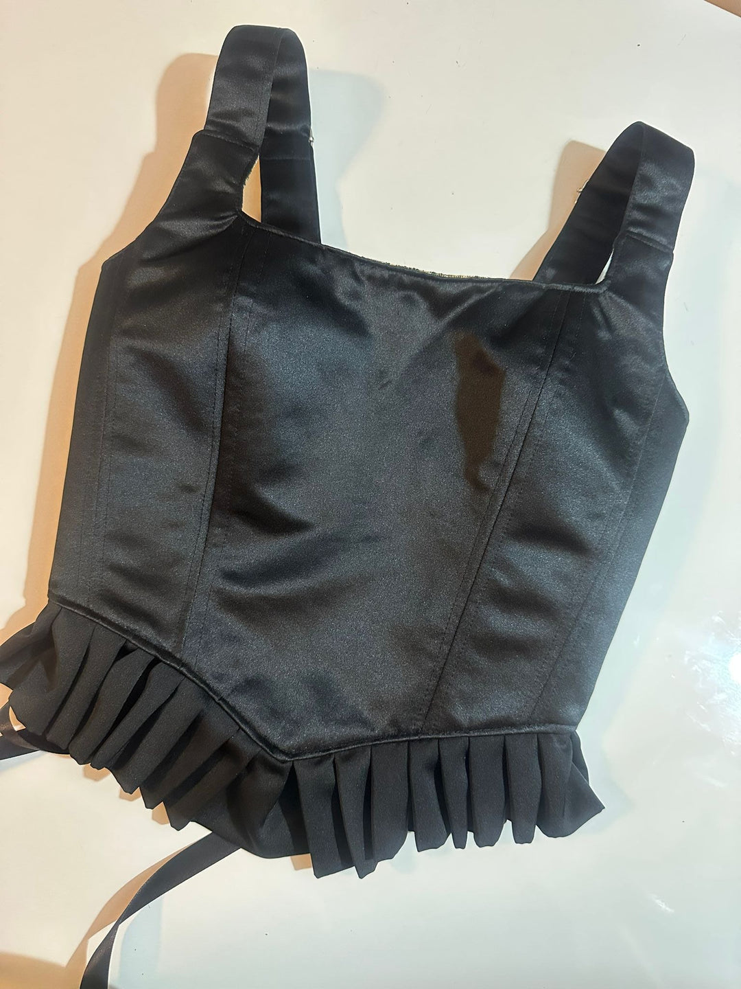 Ruffled Malefic - Reversible Corset Top — reversible corset top handmade in Helsinki by PopJoy