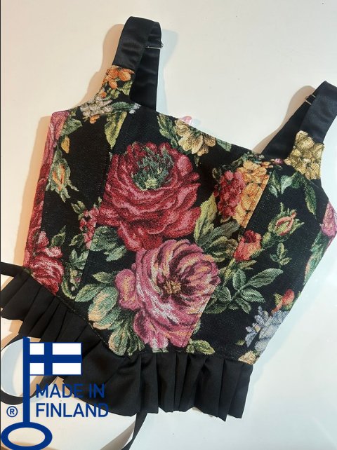 Ruffled Malefic - Reversible Corset Top — reversible corset top handmade in Helsinki by PopJoy