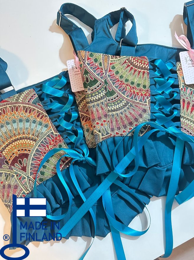 Ruffled Memphis - Reversible Corset Top — reversible corset top handmade in Helsinki by PopJoy