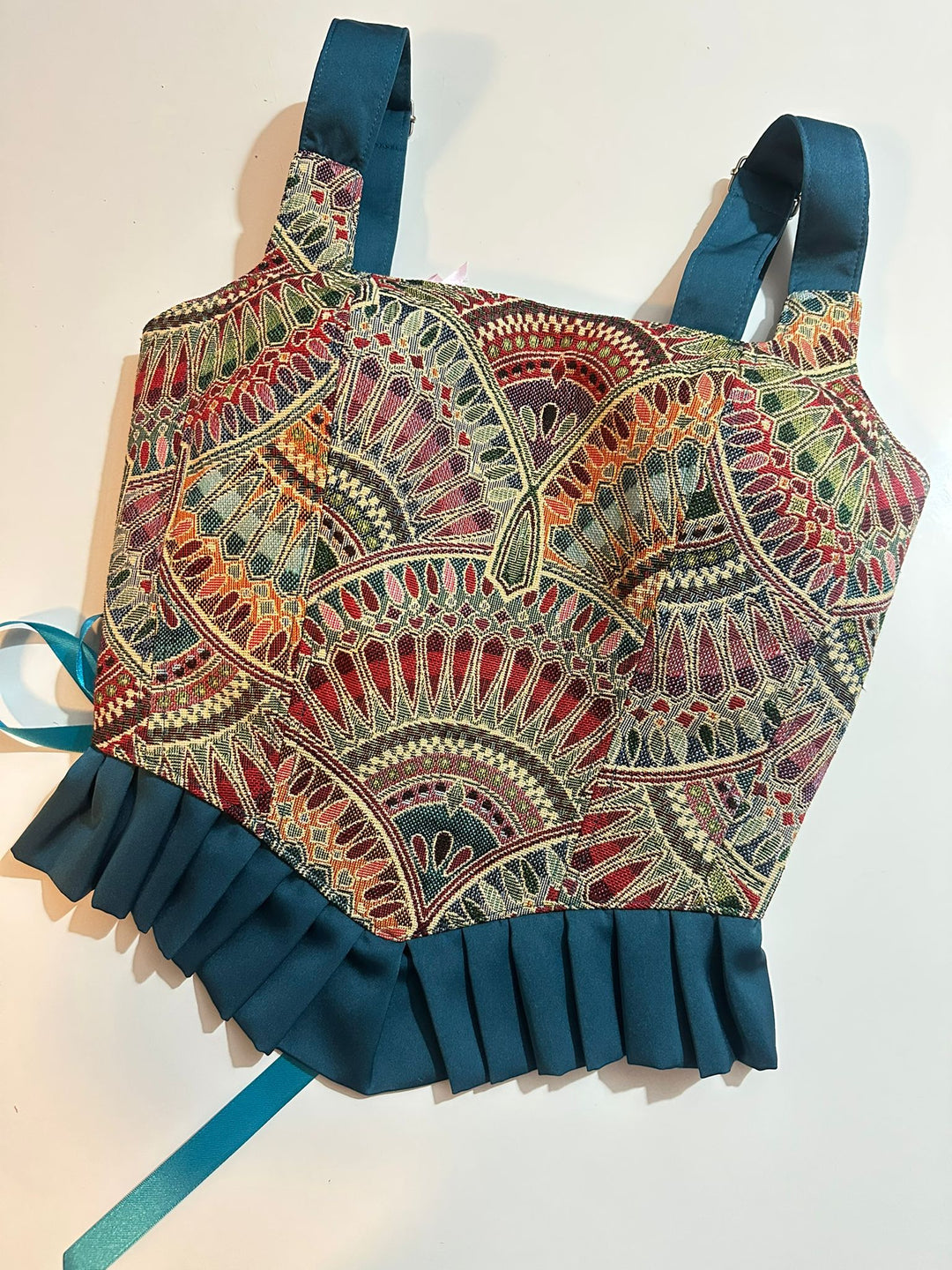 Ruffled Memphis - Reversible Corset Top — reversible corset top handmade in Helsinki by PopJoy